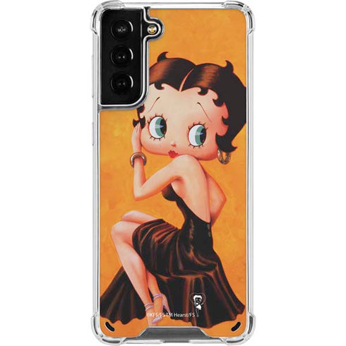 Betty Boop Little Black Dress Galaxy S21 Plus 5G Clear Case