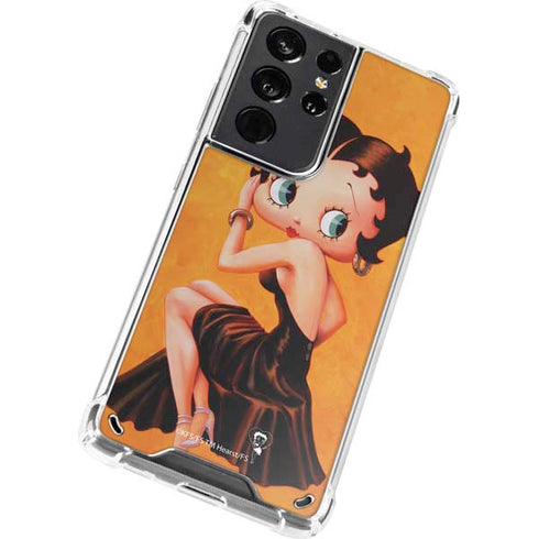 Betty Boop Little Black Dress Galaxy S21 Ultra 5G Clear Case