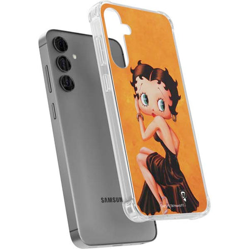 Betty Boop Little Black Dress Galaxy S24 Plus Clear Case