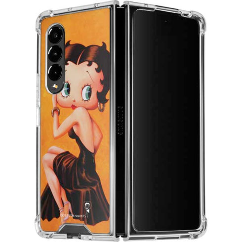 Betty Boop Little Black Dress Galaxy Z Fold4 5G Clear Case