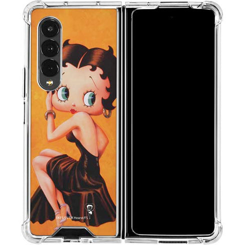 Betty Boop Little Black Dress Galaxy Z Fold4 5G Clear Case