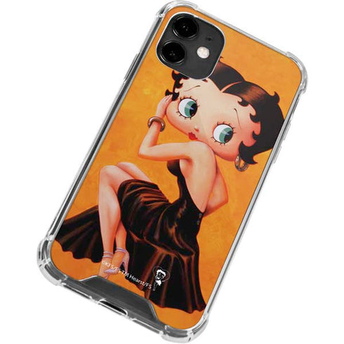 Betty Boop Little Black Dress iPhone 12 Clear Case
