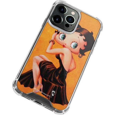 Betty Boop Little Black Dress iPhone 15 Pro Clear Case