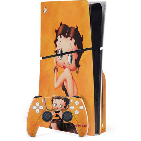 Betty Boop Little Black Dress PS5 Slim Disk Bundle Skin
