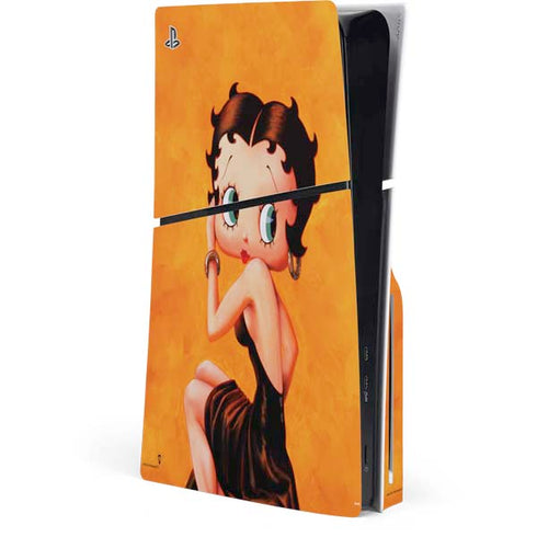 Betty Boop Little Black Dress PS5 Slim Disk Console Skin