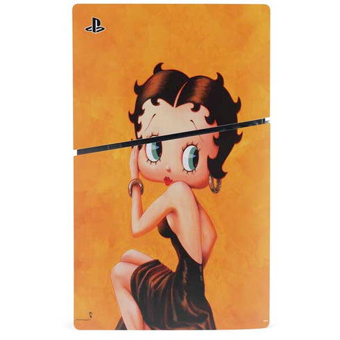 Betty Boop Little Black Dress PS5 Slim Digital Edition Console Skin