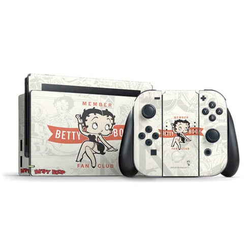 Betty Boop Member Fan Club Nintendo Switch Bundle Skin
