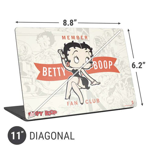 Betty Boop Member Fan Club Universal Laptop 11in (8.8 x 6.2in) Skin