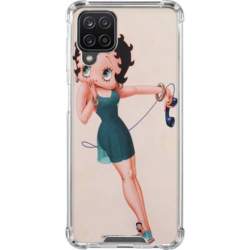 Betty Boop On the Phone Galaxy A12 Clear Case
