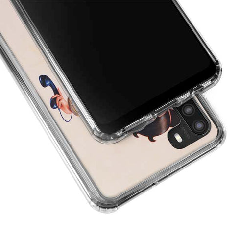 Betty Boop On the Phone Galaxy A21 Clear Case