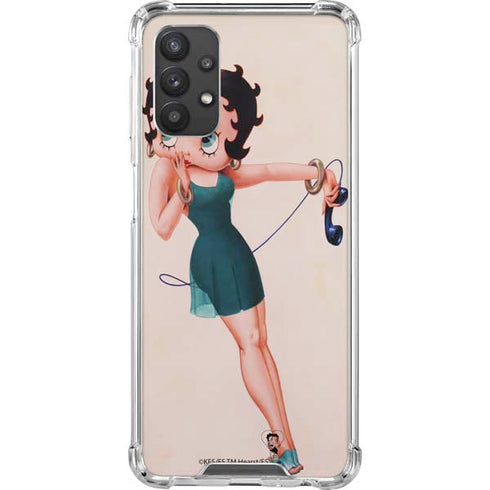Betty Boop On the Phone Galaxy A32 5G Clear Case