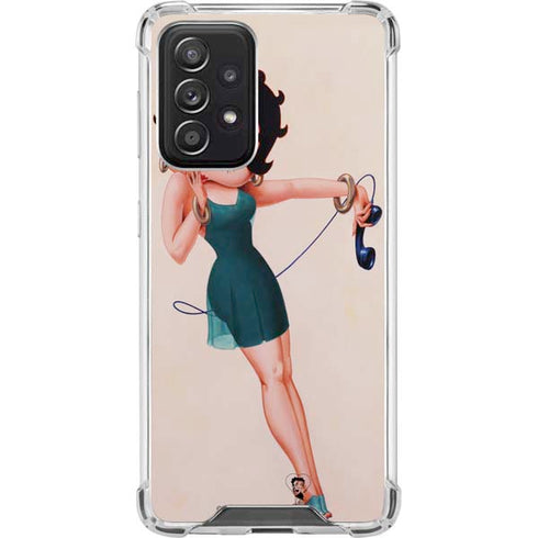 Betty Boop On the Phone Galaxy A52 5G Clear Case
