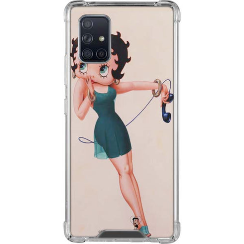 Betty Boop On the Phone Galaxy A71 5G Clear Case