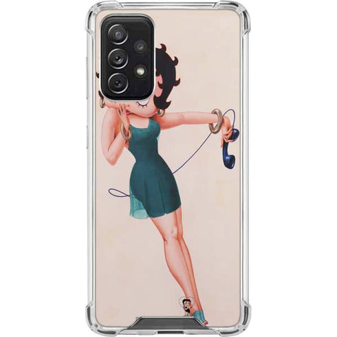 Betty Boop On the Phone Galaxy A72 5G Clear Case