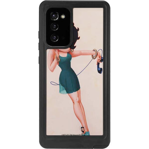 Betty Boop On the Phone Galaxy Note20 5G Waterproof Case