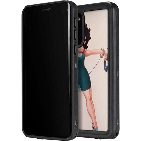 Betty Boop On the Phone Galaxy S20 Plus Waterproof Case