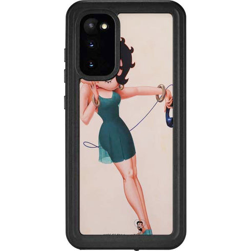 Betty Boop On the Phone Galaxy S20 Waterproof Case