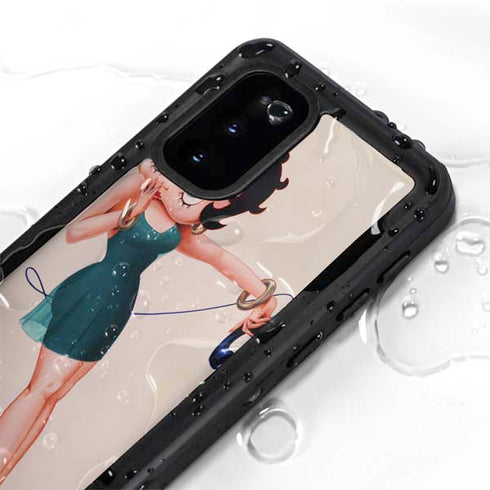 Betty Boop On the Phone Galaxy S20 Waterproof Case
