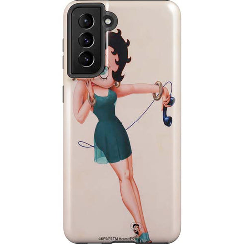 Betty Boop On the Phone Galaxy S21 Plus 5G Pro Case