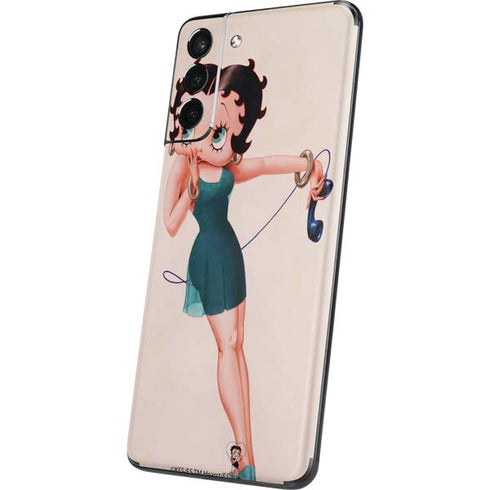 Betty Boop On the Phone Galaxy S21 Plus 5G Skin