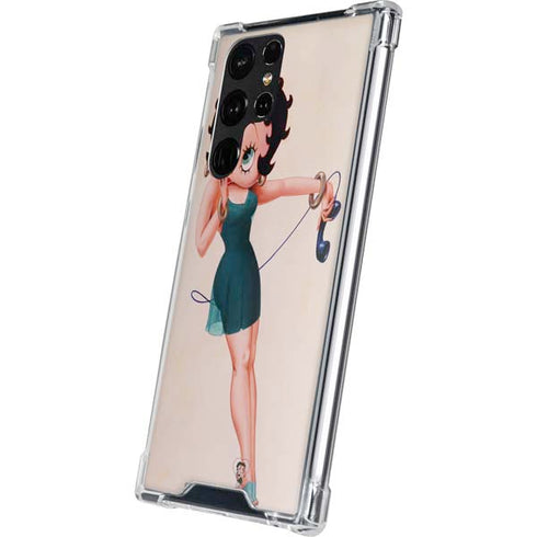 Betty Boop On the Phone Galaxy S22 Ultra Clear Case