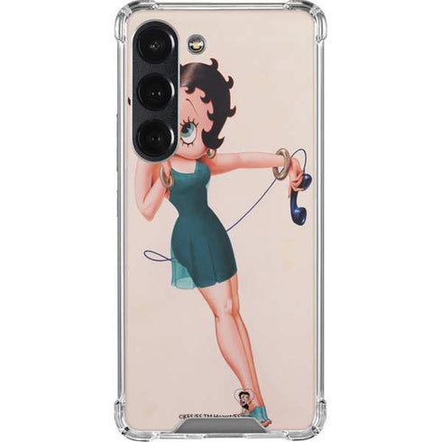 Betty Boop On the Phone Galaxy S23 Clear Case