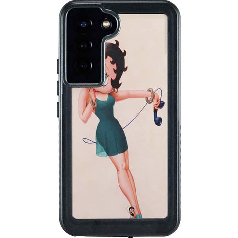Betty Boop On the Phone Galaxy S23 Plus Waterproof Case