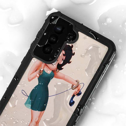 Betty Boop On the Phone Galaxy S23 Waterproof Case