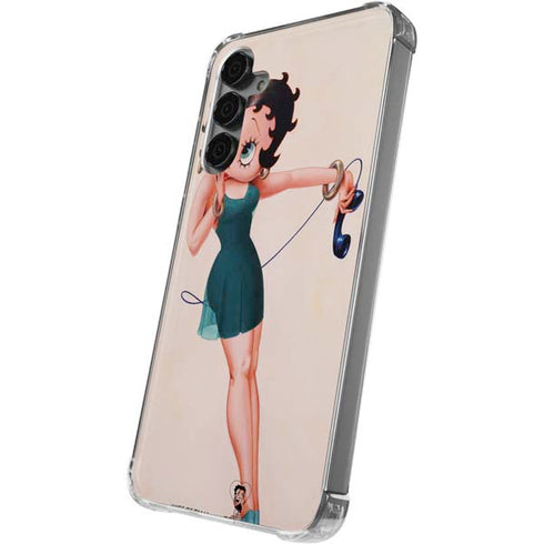 Betty Boop On the Phone Galaxy S24 Plus Clear Case