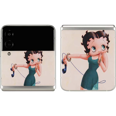 Betty Boop On the Phone Galaxy Z Flip3 5G Skin