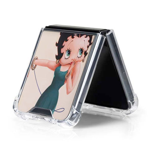 Betty Boop On the Phone Galaxy Z Flip5 5G Clear Case