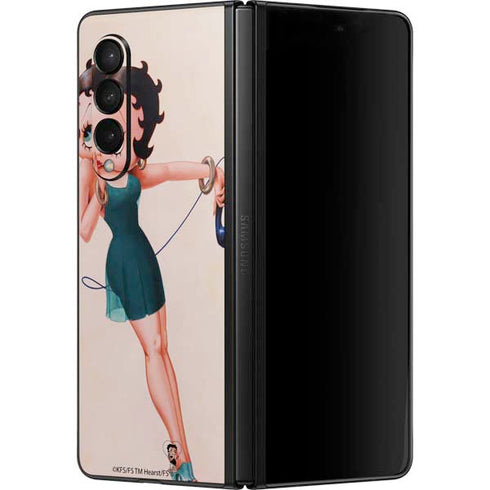 Betty Boop On the Phone Galaxy Z Fold3 5G Skin