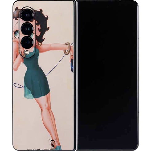 Betty Boop On the Phone Galaxy Z Fold4 5G Skin