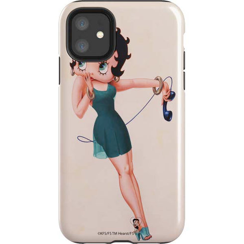 Betty Boop On the Phone iPhone 11 Impact Case
