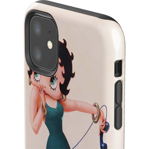 Betty Boop On the Phone iPhone 11 Impact Case