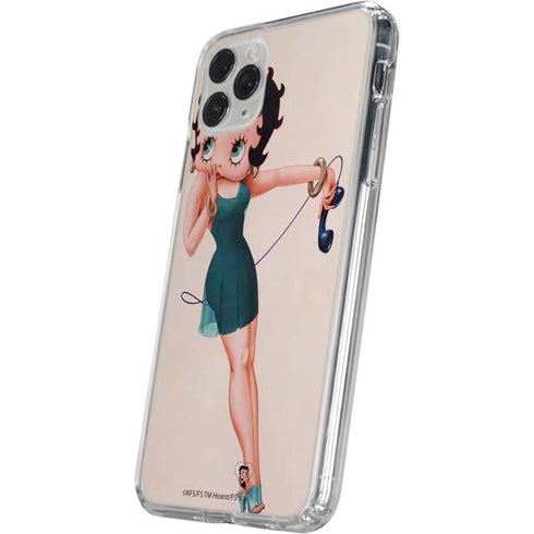 Betty Boop On the Phone iPhone 11 Pro Clear Case
