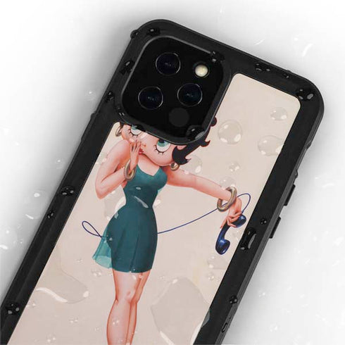 Betty Boop On the Phone iPhone 12 Pro Waterproof Case