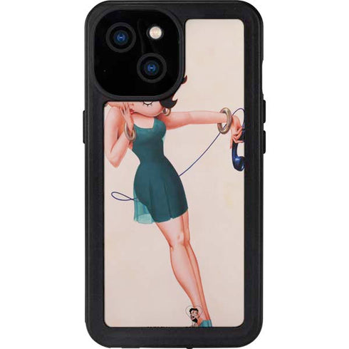 Betty Boop On the Phone iPhone 13 Mini Waterproof Case