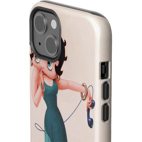 Betty Boop On the Phone iPhone 15 Plus Impact Case