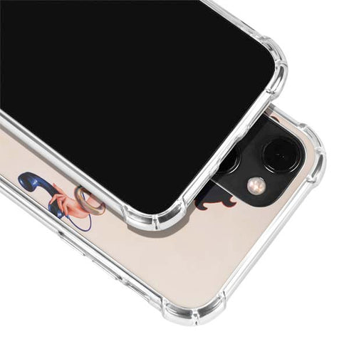 Betty Boop On the Phone iPhone 14 Plus Clear Case