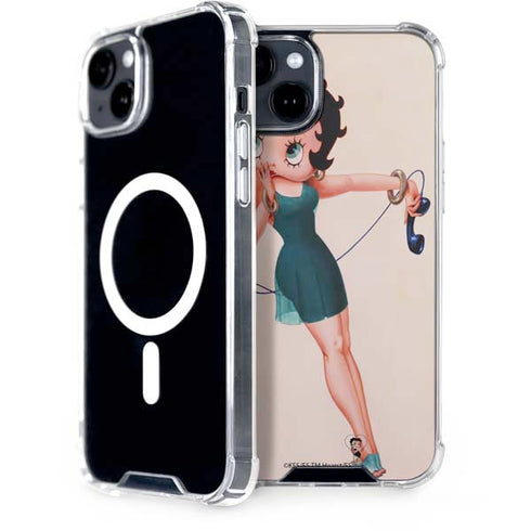 Betty Boop On the Phone iPhone 15 Plus MagSafe Case