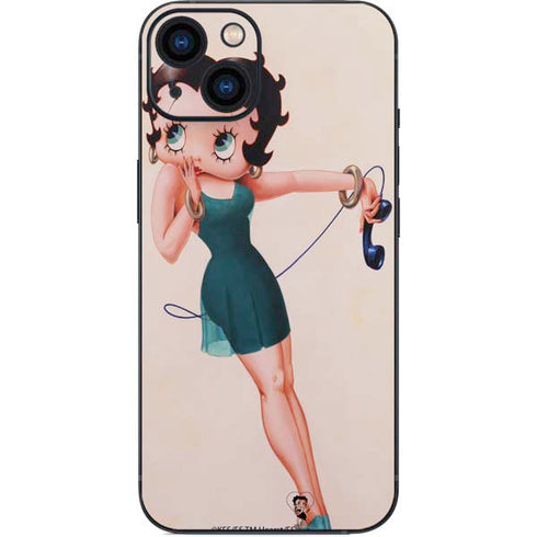 Betty Boop On the Phone iPhone 14 Plus Skin