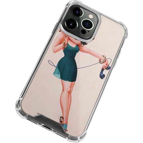 Betty Boop On the Phone iPhone 15 Pro Clear Case