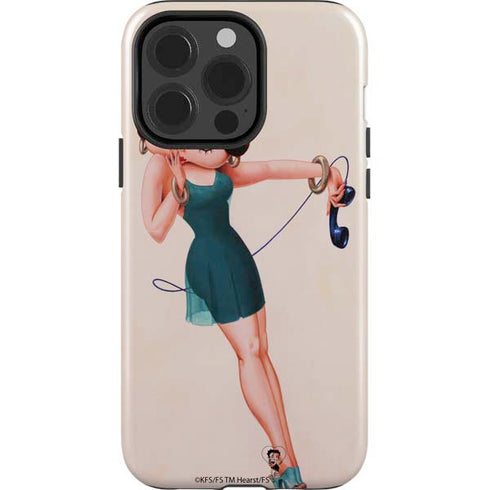 Betty Boop On the Phone iPhone 15 Pro Impact Case