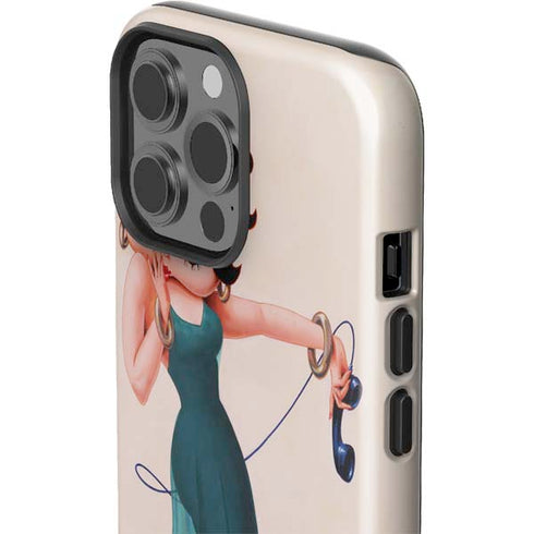 Betty Boop On the Phone iPhone 15 Pro Max Impact Case