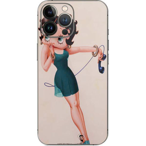 Betty Boop On the Phone iPhone 14 Pro Max Skin