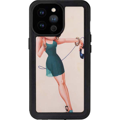Betty Boop On the Phone iPhone 14 Pro Max Waterproof Case