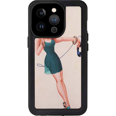 Betty Boop On the Phone iPhone 14 Pro Waterproof Case