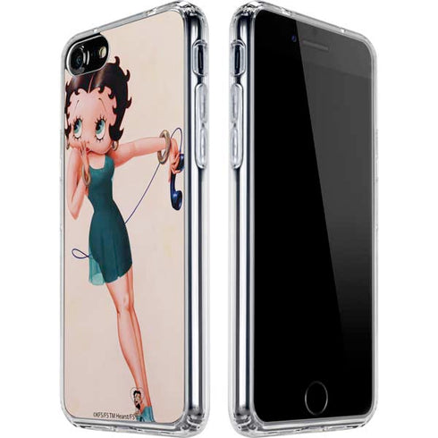 Betty Boop On the Phone iPhone SE (2nd & 3rd Gen) Clear Case