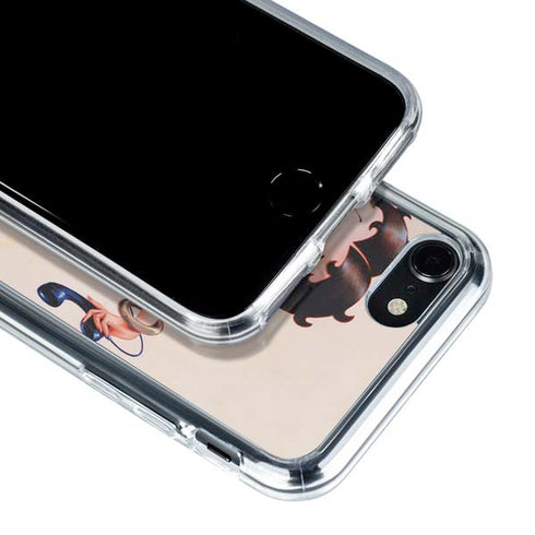 Betty Boop On the Phone iPhone SE (2nd & 3rd Gen) Clear Case